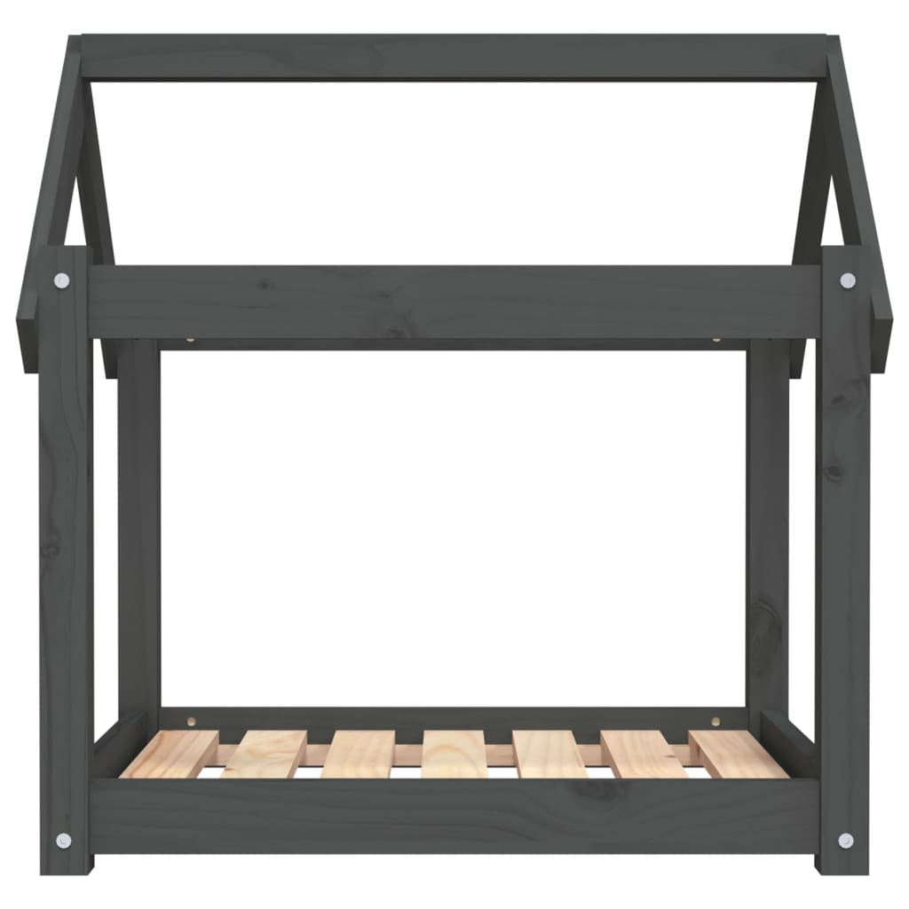 Cuccia per cani comodo divano 71 x 55 x 70 cm in legno massello di pino grigio 02_0042912