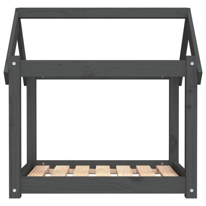 Cuccia per cani comodo divano 71 x 55 x 70 cm in legno massello di pino grigio 02_0042912