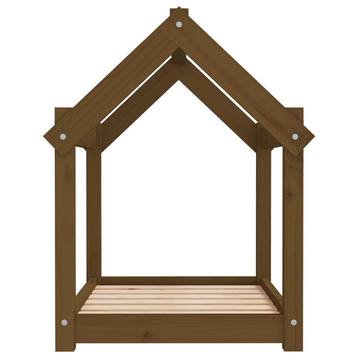 Cuccia per Cani Miele 71x55x70 cm in Legno Massello di Pino