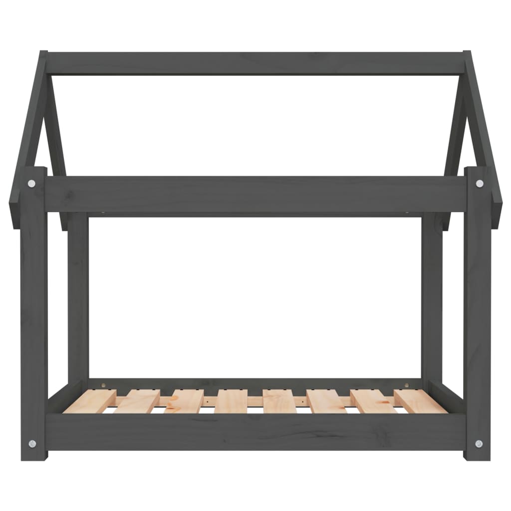 Cuccia per cani comodo divano 81 x 60 x 70 cm in legno massello di pino grigio 02_0042967