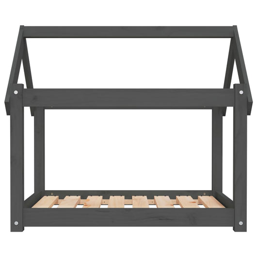 Cuccia per cani comodo divano 81 x 60 x 70 cm in legno massello di pino grigio 02_0042967