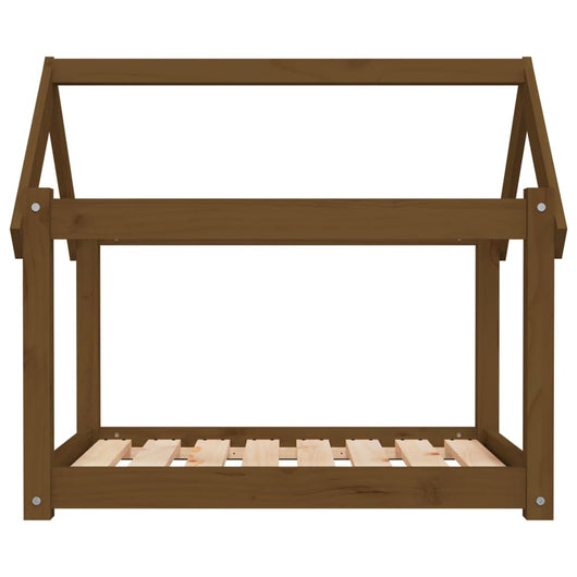 Cuccia per cani, comodo divano, 81 x 60 x 70 cm, in legno massello di pino marrone 02_0042968