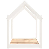 Cuccia per Cani Bianca 101x70x90 cm in Legno Massello di Pino 822213