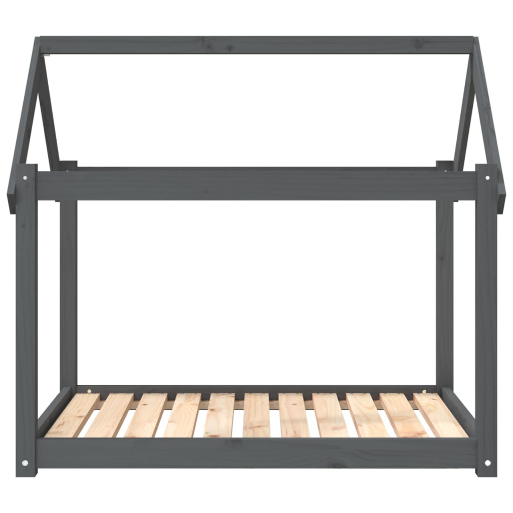 Cuccia per cani, comodo divano, 101 x 70 x 90 cm, in legno massello di pino grigio 02_0042616