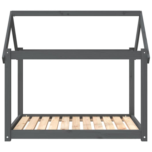 Cuccia per cani, comodo divano, 101 x 70 x 90 cm, in legno massello di pino grigio 02_0042616