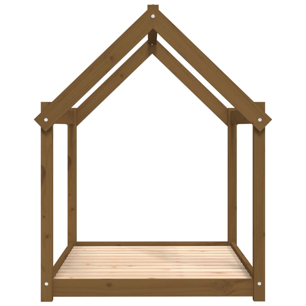 Cuccia per cani, comodo divano, 111 x 80 x 100 cm, in legno massello di pino marrone 02_0042657