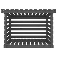 Portalegna Grigio 108x73x79 cm in Legno Massello di Pino cod mxl 61623