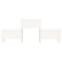 Fioriera Bianca 178,5x44x75 cm in Legno Massello di Pino 822248