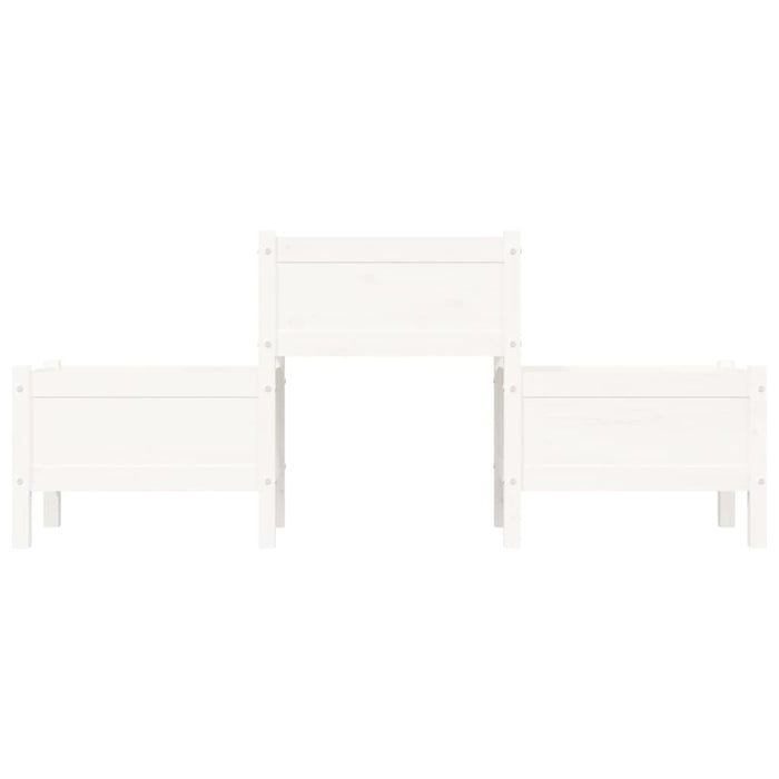 Fioriera Bianca 178,5x44x75 cm in Legno Massello di Pino 822248