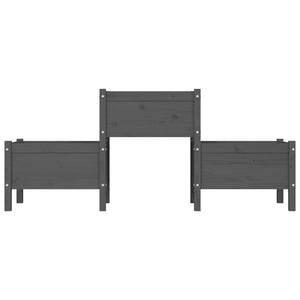 Fioriera Grigia 178,5x44x75 cm in Legno Massello di Pino 822249