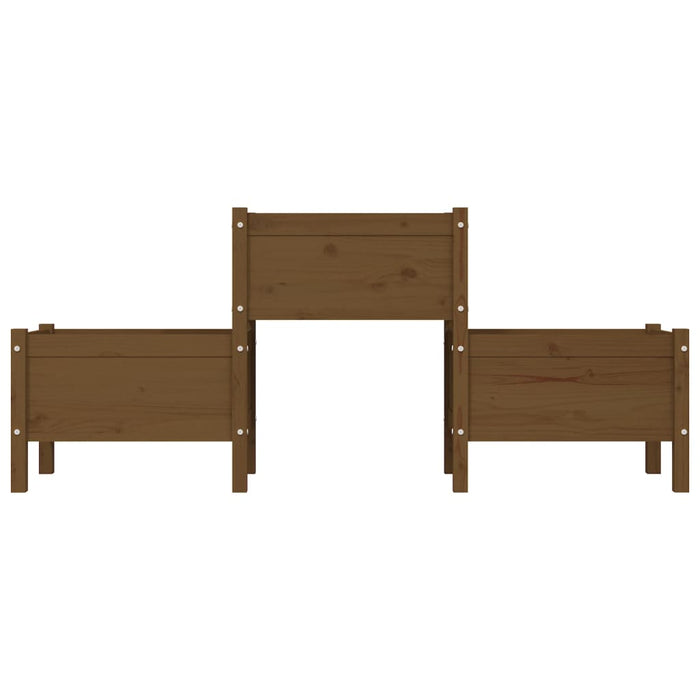 Fioriera Marrone Ambra 178,5x44x75 cm in Legno Massello di Pino 822250