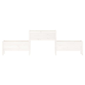 Fioriera Bianca 245,5x44x75 cm in Legno Massello di Pino