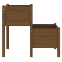 Fioriera Marrone Ambra 84,5x84x75 cm in Legno Massello di Pino 822260