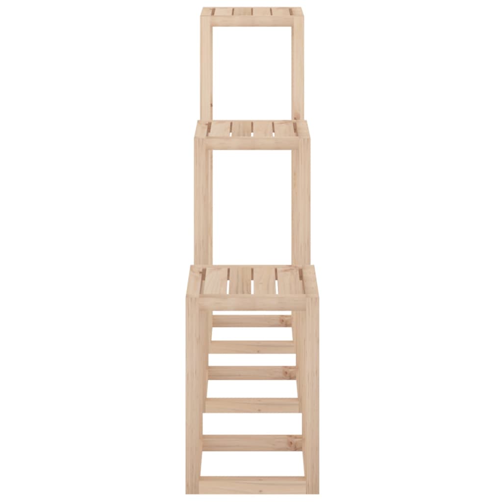 Set Supporti per Piante 3 pz in Legno Massello di Pino cod mxl 73466