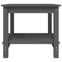 Tavolino da Salotto Grigio 50x50x45 cm Legno Massello di Pino 822279