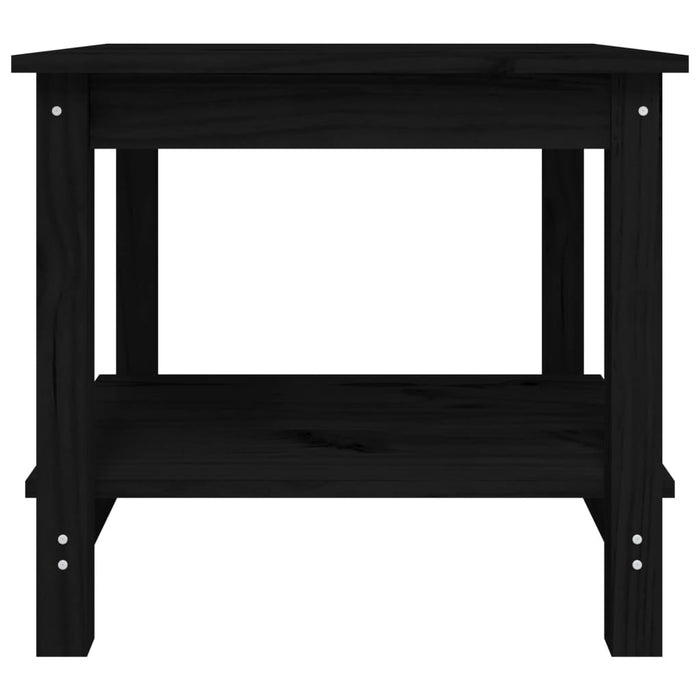 Tavolino da Salotto Nero 50x50x45 cm in Legno Massello di Pino cod mxl 25911