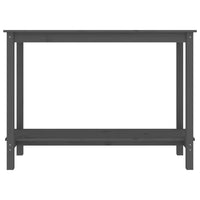 Tavolo Consolle Grigio 110x40x80 cm in Legno Massello di Pino 822284