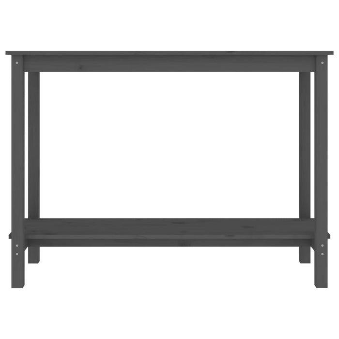 Tavolo Consolle Grigio 110x40x80 cm in Legno Massello di Pino 822284