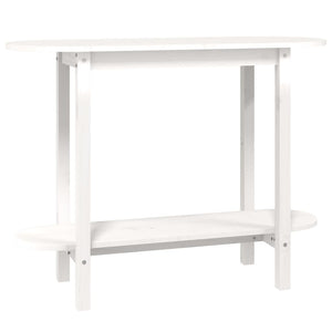 Tavolo Consolle Bianco 110x40x80 cm in Legno Massello di Pino 822298