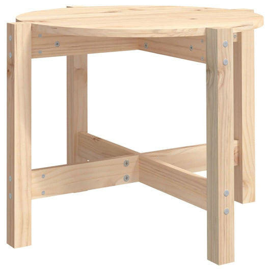 Tavolino da Salotto Ø 62,5x45 cm in Legno Massello di Pino 822302
