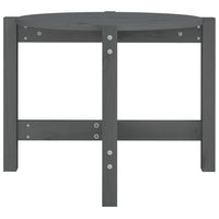 Tavolino da Salotto Grigio Ã˜ 62,5x45 cm Legno Massello di Pino cod mxl 20049