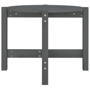 Tavolino da Salotto Grigio Ø 62,5x45 cm Legno Massello di Pino 822304
