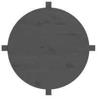 Tavolino da Salotto Grigio Ã˜ 62,5x45 cm Legno Massello di Pino cod mxl 20049