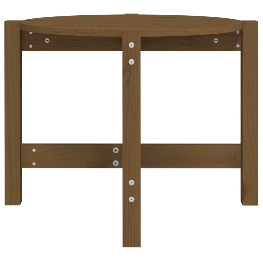 Tavolino da Salotto Miele Ã˜ 62,5x45cm in Legno Massello di Pino cod mxl 19867