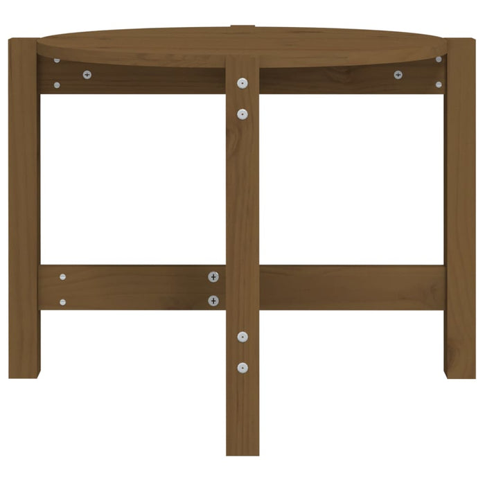 Tavolino da Salotto Miele Ã˜ 62,5x45cm in Legno Massello di Pino cod mxl 19867