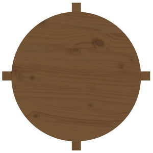 Tavolino da Salotto Miele Ã˜ 62,5x45cm in Legno Massello di Pino cod mxl 19867