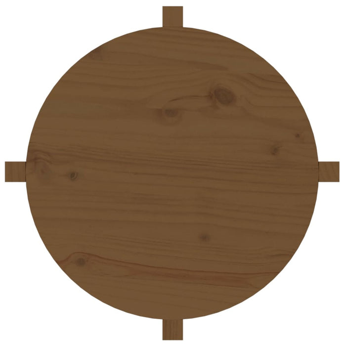 Tavolino da Salotto Miele Ã˜ 62,5x45cm in Legno Massello di Pino cod mxl 19867