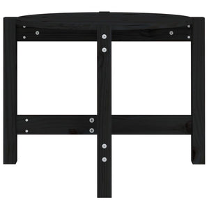 Tavolino da Salotto Nero Ã˜ 62,5x45 cm in Legno Massello di Pino cod mxl 19864