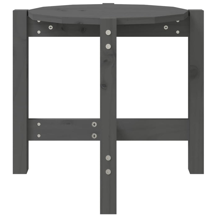 Tavolino da Salotto Grigio Ã˜ 52,5x45 cm Legno Massello di Pino cod mxl 19460