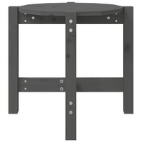 Tavolino da Salotto Grigio Ø 52,5x45 cm Legno Massello di Pino 822309