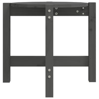 Tavolino da Salotto Grigio Ã˜ 52,5x45 cm Legno Massello di Pino cod mxl 19460