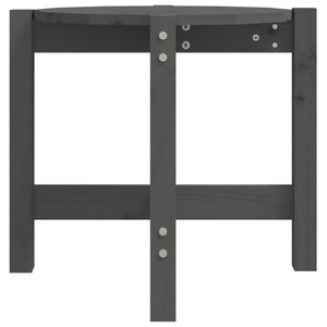 Tavolino da Salotto Grigio Ø 52,5x45 cm Legno Massello di Pino 822309