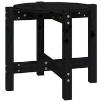 Tavolino da Salotto Nero Ã˜ 52,5x45 cm in Legno Massello di Pino cod mxl 19475