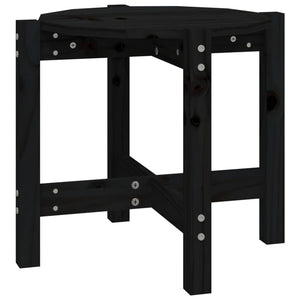 Tavolino da Salotto Nero Ã˜ 52,5x45 cm in Legno Massello di Pino cod mxl 19475