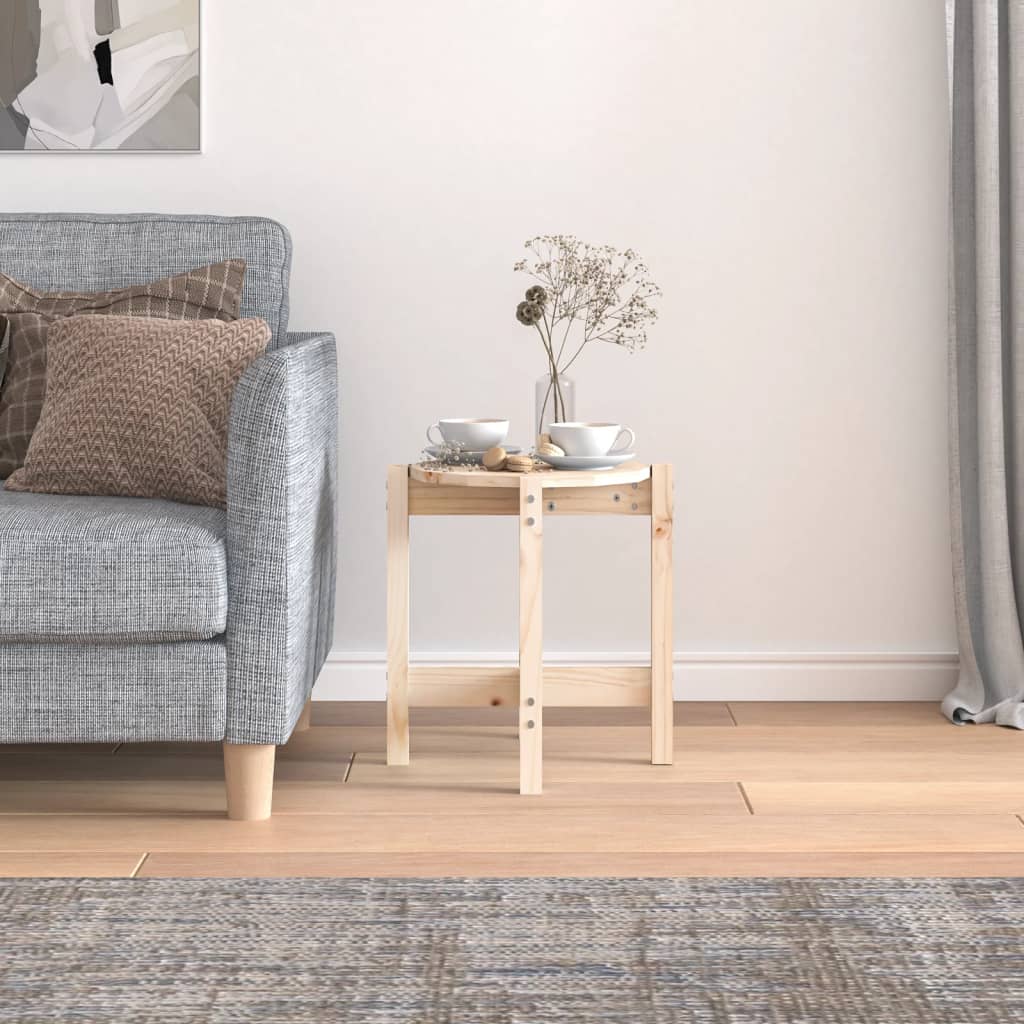 Tavolino da Salotto Ã˜ 42,5x45 cm in Legno Massello di Pino cod mxl 19558