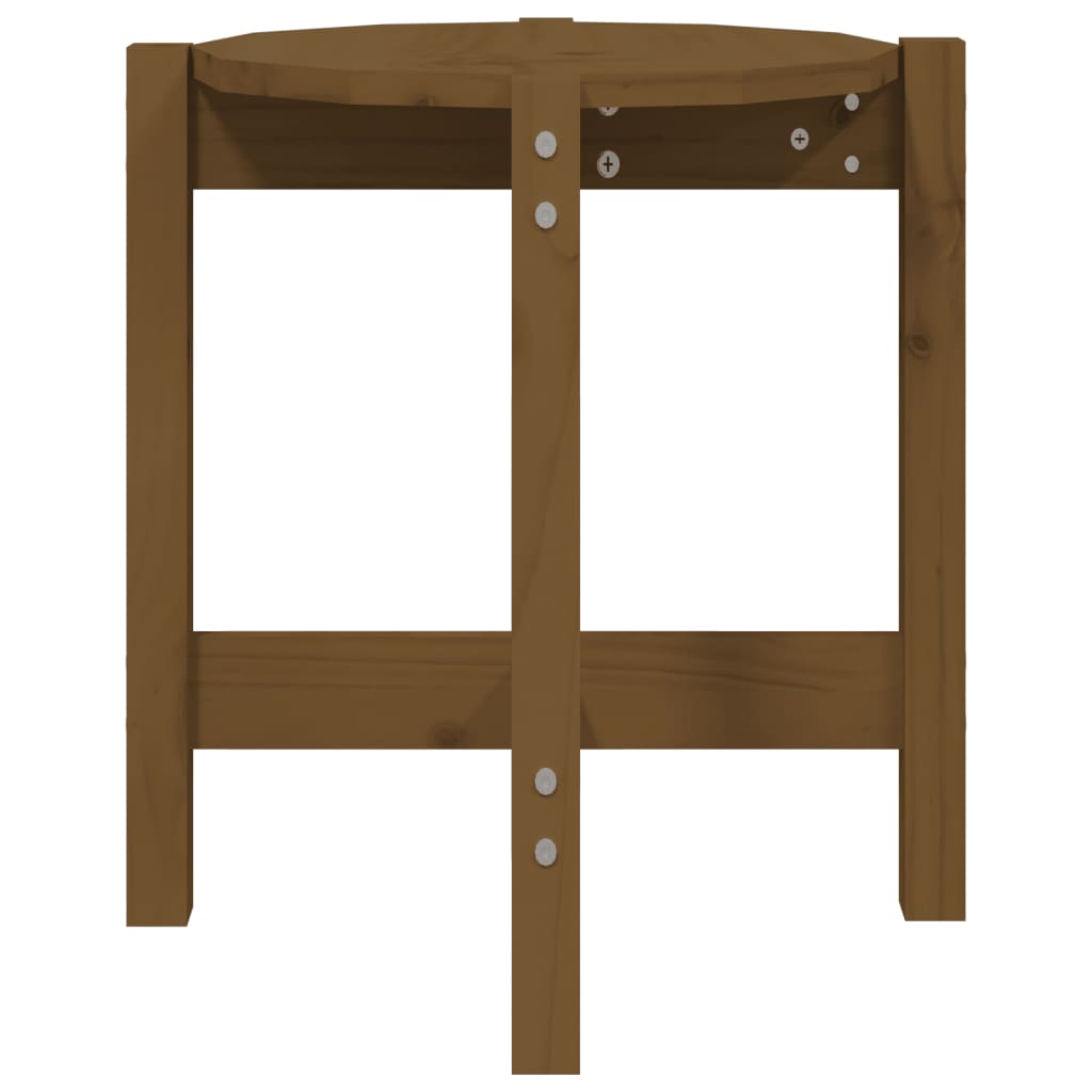 Tavolino da Salotto Miele Ã˜ 42,5x45cm in Legno Massello di Pino cod mxl 19476