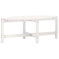 Tavolino da Salotto Bianco 118x63x45 cm Legno Massello di Pino cod mxl 6417