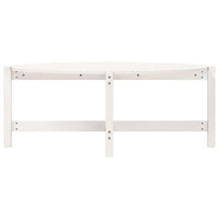 Tavolino da Salotto Bianco 118x63x45 cm Legno Massello di Pino 822318