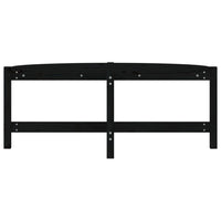 Tavolino da Salotto-Tavolino da soggiorno-Tavolo Nero 118x63x45 cm in Legno Massello di Pino