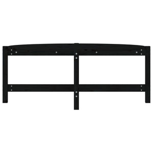 Tavolino da Salotto-Tavolino da soggiorno-Tavolo Nero 118x63x45 cm in Legno Massello di Pino