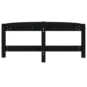 Tavolino da Salotto Nero 87x48x35 cm in Legno Massello di Pino 822326