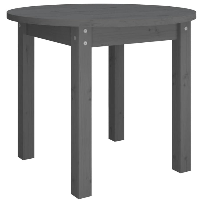 Tavolino da Salotto Grigio Ã˜ 55x45 cm in Legno Massello di Pino cod mxl 5540