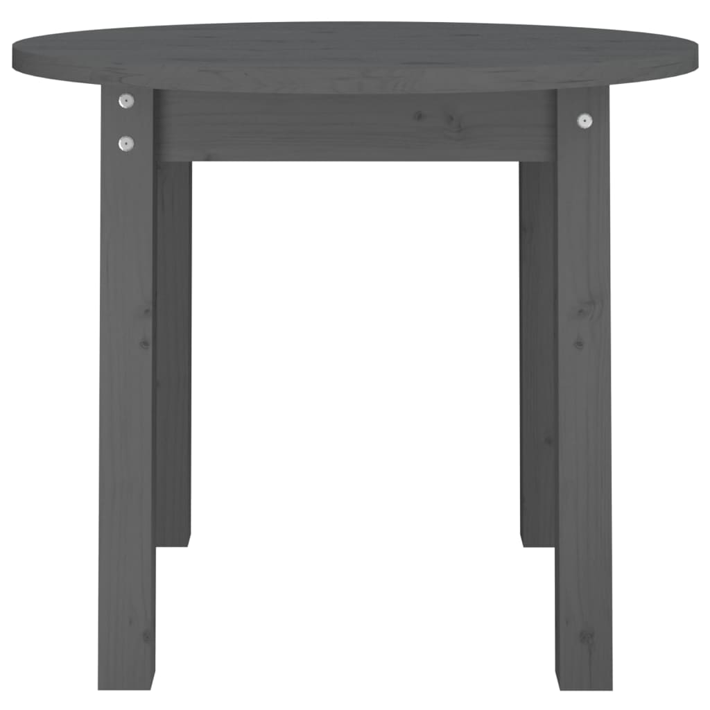 Tavolino da Salotto Grigio Ã˜ 55x45 cm in Legno Massello di Pino cod mxl 5540