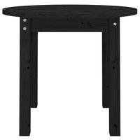 Tavolino da Salotto Nero Ø 55x45 cm in Legno Massello di Pino 822331