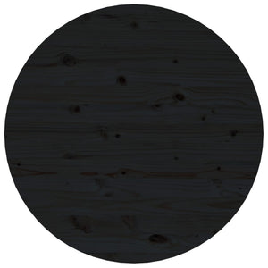 Tavolino da Salotto Nero Ø 55x45 cm in Legno Massello di Pino 822331