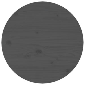 Tavolino da Salotto Grigio Ã˜ 45x40 cm in Legno Massello di Pino cod mxl 5534